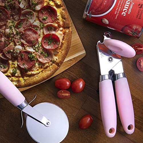 COOK WITH COLOR Kitchen Gadget Set Stainless Steel Utensils with Soft Touch Handles, 7 Pieces, Stainless Steel Pink - Image 4