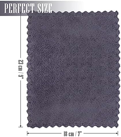 Sunny zzzZZ 24 Pack Kitchen Dishcloths - Does Not Shed Fluff - Reusable Dish Towels, Dish Cloths, Super Absorbent Coral Fleece Cleaning Cloths, Nonstick Oil Washable Fast Drying, 7 x 9 Inch (Grey) - Image 2
