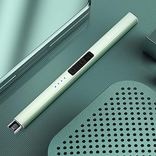 SUPRUS Electric Arc Windproof Flameless USB Lighter Rechargeable Lighter with Safety Lock for Candle BBQ Camping (Green, 3) - Image 5
