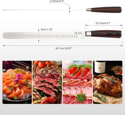 imarku Brisket Knife 12 Inch, Japanese High Carbon Stainless Steel - Image 4