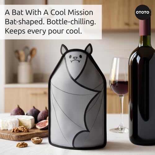 OTOTO Vino Wine Cooler Sleeve - Bat Cooler Sleeve for Wine Bottles & Glass Bottles, Reusable Bottle Cooler Sleeve, Halloween Spooky Gifts, Gothic Gifts, Unique Kitchen Gadgets - Image 6