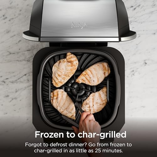 Ninja® Foodi® 6-in-1 Indoor Grill & Air Fryer, 500°F, Black/Silver, EG201 - Image 3