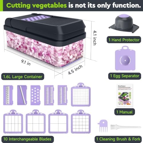MealHelper 15-in-1 Vegetable Chopper, Food Veggie Chopper With Container - Image 2