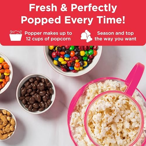 Ecolution Patented Micro-Pop Microwave Popcorn Popper with Temperature Safe Glass, 3-in-1 Lid Measures Kernels and Melts Butter, Made Without BPA, Dishwasher Safe, 3-Quart, Hot Pink - Image 4