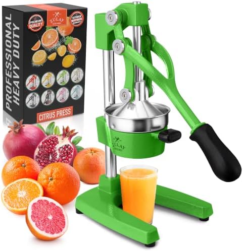 Zulay Kitchen Cast Iron Juicer, Orange Manual Juicer, Citrus Press, Lime by ZulayKitchen