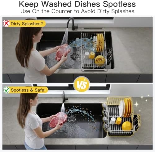 JASIWAY in Sink Dish Drying Rack with Drainboard and Utensil Holder - Image 4