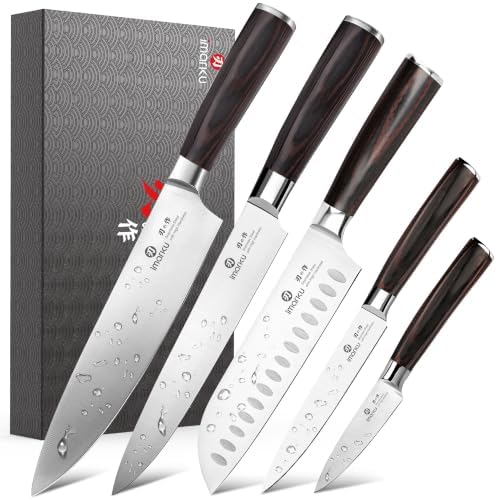 imarku 5PCS Kitchen Knife Set - Japanese High Carbon Stainless Steel Knives by imarku