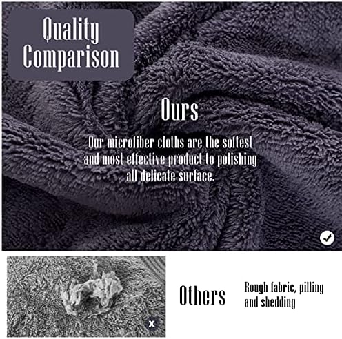 Sunny zzzZZ 24 Pack Kitchen Dishcloths - Does Not Shed Fluff - Reusable Dish Towels, Dish Cloths, Super Absorbent Coral Fleece Cleaning Cloths, Nonstick Oil Washable Fast Drying, 10 x 20 Inch (Grey) - Image 5