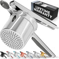 PriorityChef Large 15oz Potato Ricer, Heavy Duty Stainless Steel Potato Masher and Ricer Kitchen Tool, Press and Mash Kitchen Gadget For Perfect Mashed Potatoes - Everytime, Grey by PriorityChef