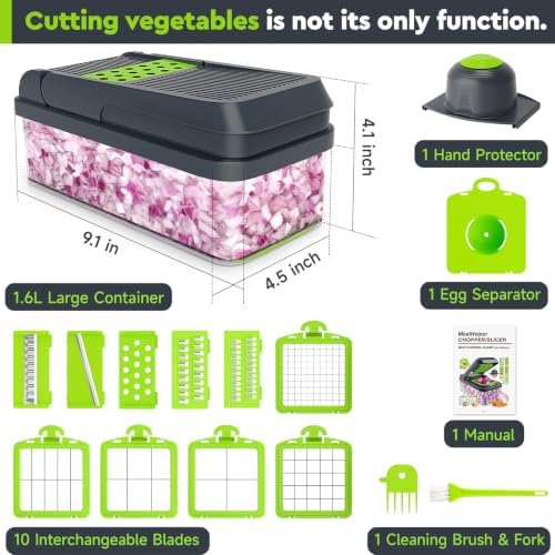 MealHelper 15-in-1 Vegetable Chopper, Food Veggie Chopper With Container - Image 2