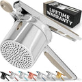 PriorityChef Large 15oz Potato Ricer, Heavy Duty Stainless Steel Potato Masher and Ricer Kitchen Tool, Press and Mash Kitchen Gadget For Perfect Mashed Potatoes - Everytime, Khaki by PriorityChef