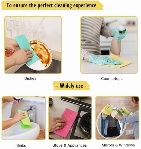 MoLKENE Swedish Dishcloths for Kitchen, 10 Pack Reusable Paper Towels - Image 5