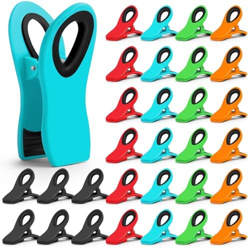 JETMORE 30 Pack Bag Clips, Multicolor Potato Chip Bag Clips, Food Clip by Jetmore