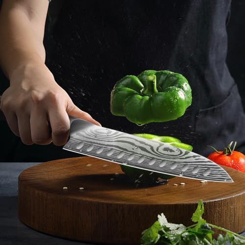 Santoku Knife 7 Inch with Sharp Japanese High Carbon Stainless Steel - Image 6