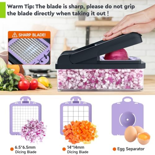 MealHelper 12-in-1 Vegetable Chopper, Food Veggie Chopper With Container - Image 4