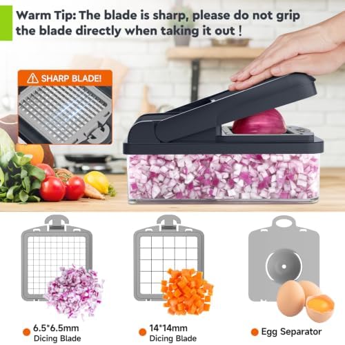 MealHelper 12-in-1 Vegetable Chopper, Food Veggie Chopper With Container - Image 4