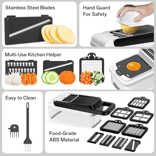 HomeHacks Veggie Chopper Vegetable Cutter, 15 in 1 Kitchen Gadget, White - Image 5