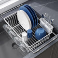 JASIWAY White Dish Drying Rack in Sink, Dish Drainer with Utensil Holder by JASIWAY
