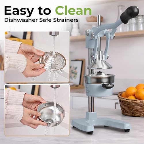Zulay Kitchen Cast Iron Juicer, Orange Manual Juicer, Citrus Press, Lilac - Image 5