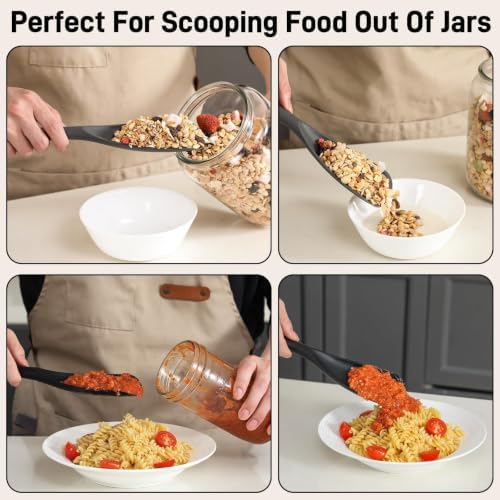 3 PACK Silicone Cooking Spoon Spatula for Nonstick Cookware, Heat‑resistant - Image 6