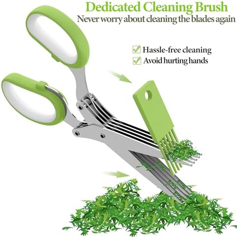 2026 Upgraded Herb Scissors, 5-Blade Kitchen Herb Shears - Image 7