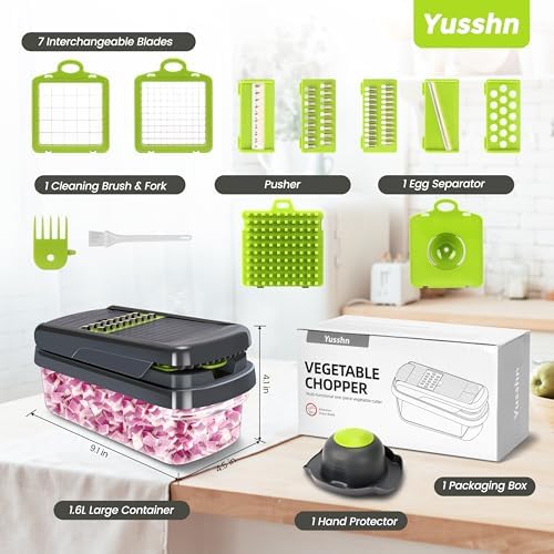 Yusshn Vegetable Chopper, 12-in-1 Food Veggie Chopper Cutter with Container - Image 2