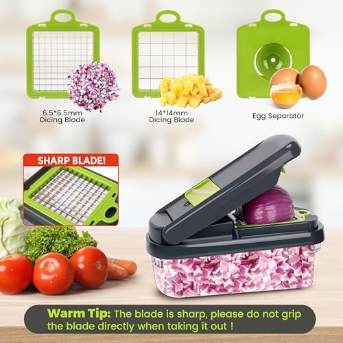Yusshn Vegetable Chopper, 12-in-1 Food Veggie Chopper Cutter with Container - Image 3