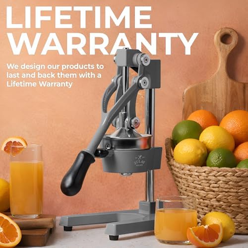 Zulay Kitchen Cast Iron Juicer, Orange Manual Juicer, Citrus Press, Grey - Image 6