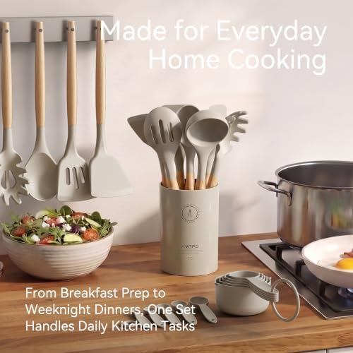 Silicone Kitchen Utensils Set, Heat-Resistant Cooking Utensils, BPA-Free - Image 4
