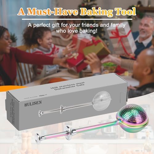 HULISEN Flour Duster, 304 Stainless Steel Flour Sifter for Baking, Rainbow - Image 7