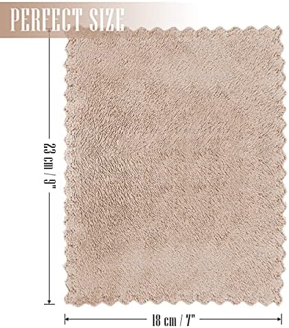 Sunny zzzZZ 24 Pack Kitchen Dishcloths - Does Not Shed Fluff - Reusable Dish Towels, Dish Cloths, Super Absorbent Coral Fleece Cleaning Cloths, Nonstick Oil Washable Fast Drying, 7 x 9 Inch (Brown) - Image 2