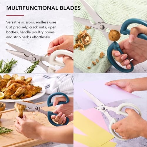 KitchenAid Multipurpose Shear Set, Versatile Scissors with Nutcracker, Bottle Opener, Ergonomic Handles with Protective Blade Covers, 2-Piece - Image 3