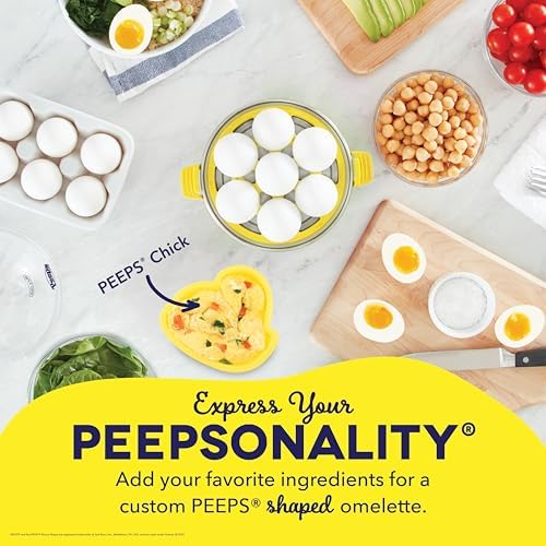 PEEPS & Dash Rapid Egg Cooker, Chick Omelette Mold, Yellow - Image 3