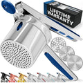 PriorityChef Large 15oz Potato Ricer With 3 Discs, Heavy Duty Stainless Steel Potato Ricer for Mashed Potatoes, Potato Masher, Press and Ricer Kitchen Tool, Blue by PriorityChef