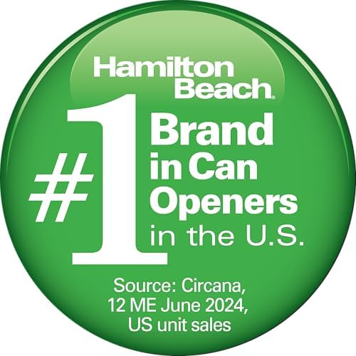 Hamilton Beach Smooth Touch Electric Automatic Can Opener Easy Push Down Lever,For All Standard-Size&Pop-Top,Extra Tall,With Bottle Opening Accessory and Built-In Knife Sharpener,Black(Pack of 2) - Image 7