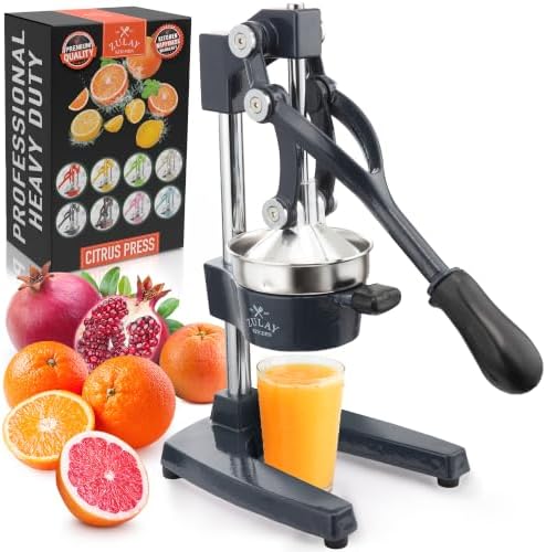 Zulay Kitchen Cast Iron Juicer, Orange Manual Juicer, Citrus Press, Ash by ZulayKitchen