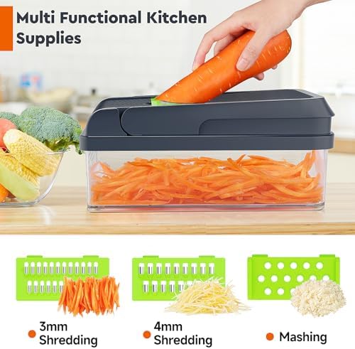 MealHelper 12-in-1 Vegetable Chopper, Food Veggie Chopper With Container - Image 5
