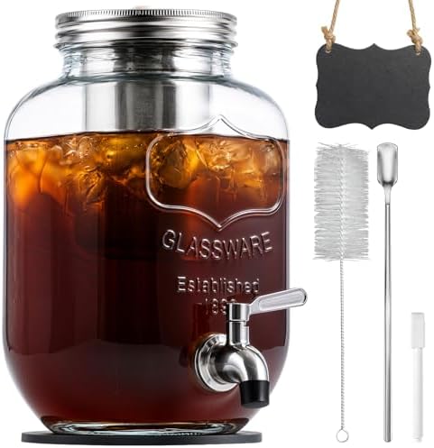 JunVpic Cold Brew Coffee Maker, 128 oz/1 Gallon Glass Pitcher by Junvpic