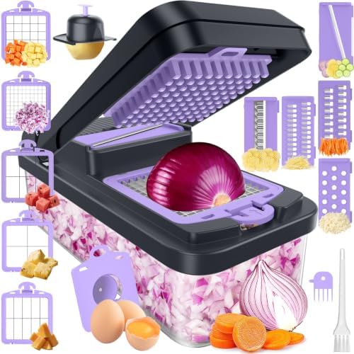 MealHelper 15-in-1 Vegetable Chopper, Food Veggie Chopper With Container by Unknown