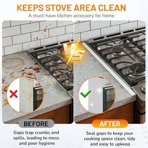 ItsNio Stainless Steel Stove Gap Covers, Stove Gap Filler, White (2PCS) - Image 6