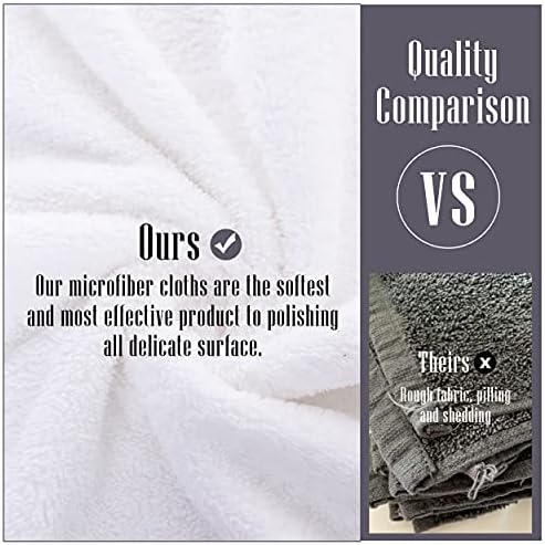 Sunny zzzZZ 24 Pack Kitchen Dishcloths - Does Not Shed Fluff - Reusable Dish Towels, Dish Cloths, Super Absorbent Coral Fleece Cleaning Cloths, Nonstick Oil Washable Fast Drying, 7 x 9 Inch (White) - Image 6