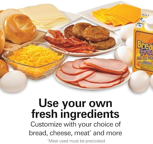 Hamilton Beach Dual Breakfast Sandwich Maker with Egg Cooker Rings & Timer - Image 5