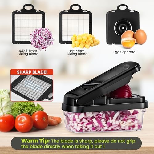 Yusshn Vegetable Chopper, 12-in-1 Food Veggie Chopper Cutter with Container - Image 3