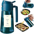 TrendPlain 16oz/470ml Blue Glass Olive Oil Sprayer for Cooking - 2 in 1 Olive Oil Dispenser for Kitchen Gadgets, Air Fryer, Salad, and BBQ - Navy by TrendPlain