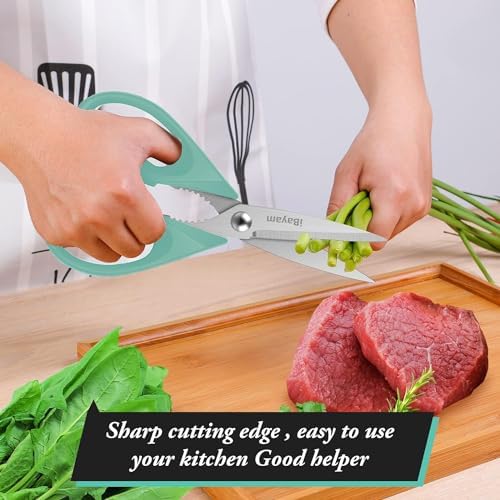 iBayam 1-Pack 8.7" Kitchen Scissors All Purpose Kitchen Shears Heavy Duty - Image 6