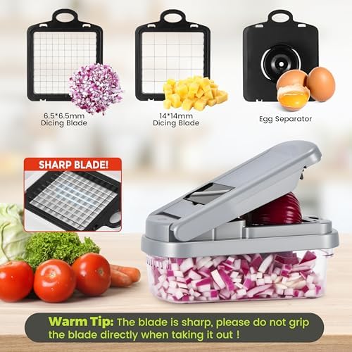 Yusshn Vegetable Chopper, 12-in-1 Food Veggie Chopper Cutter with Container - Image 4