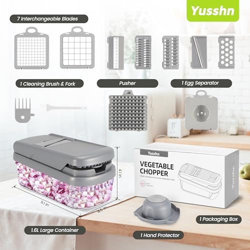 Yusshn Vegetable Chopper, 12-in-1 Food Veggie Chopper Cutter with Container - Image 3
