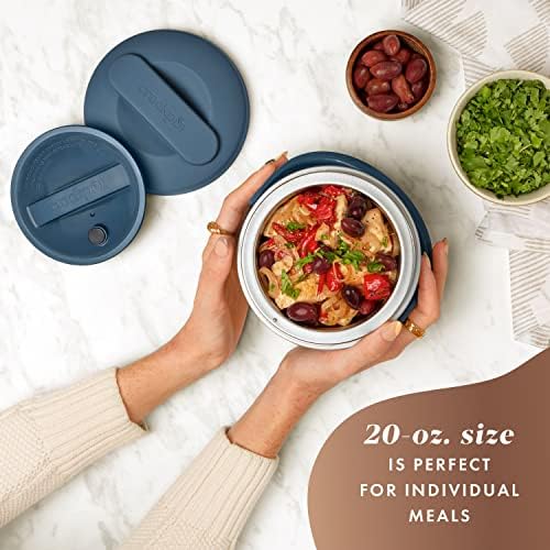 Crock-Pot 20-Ounce Electric Lunch Box Portable Food Warmer Faded Blue Perfect for Travel Car On-the-Go Keeps Food Warm Spill-Free Dishwasher-Safe (Pack of 4) - Image 2