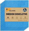 MoLKENE Swedish Dishcloths for Kitchen, 6 Pack Reusable Paper Towels, Blue by MoLKENE