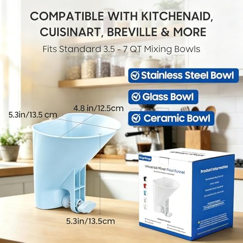 Kingofkings Flour Funnel for Kitchen Aid Mixer Accessories and Attachments - Image 3